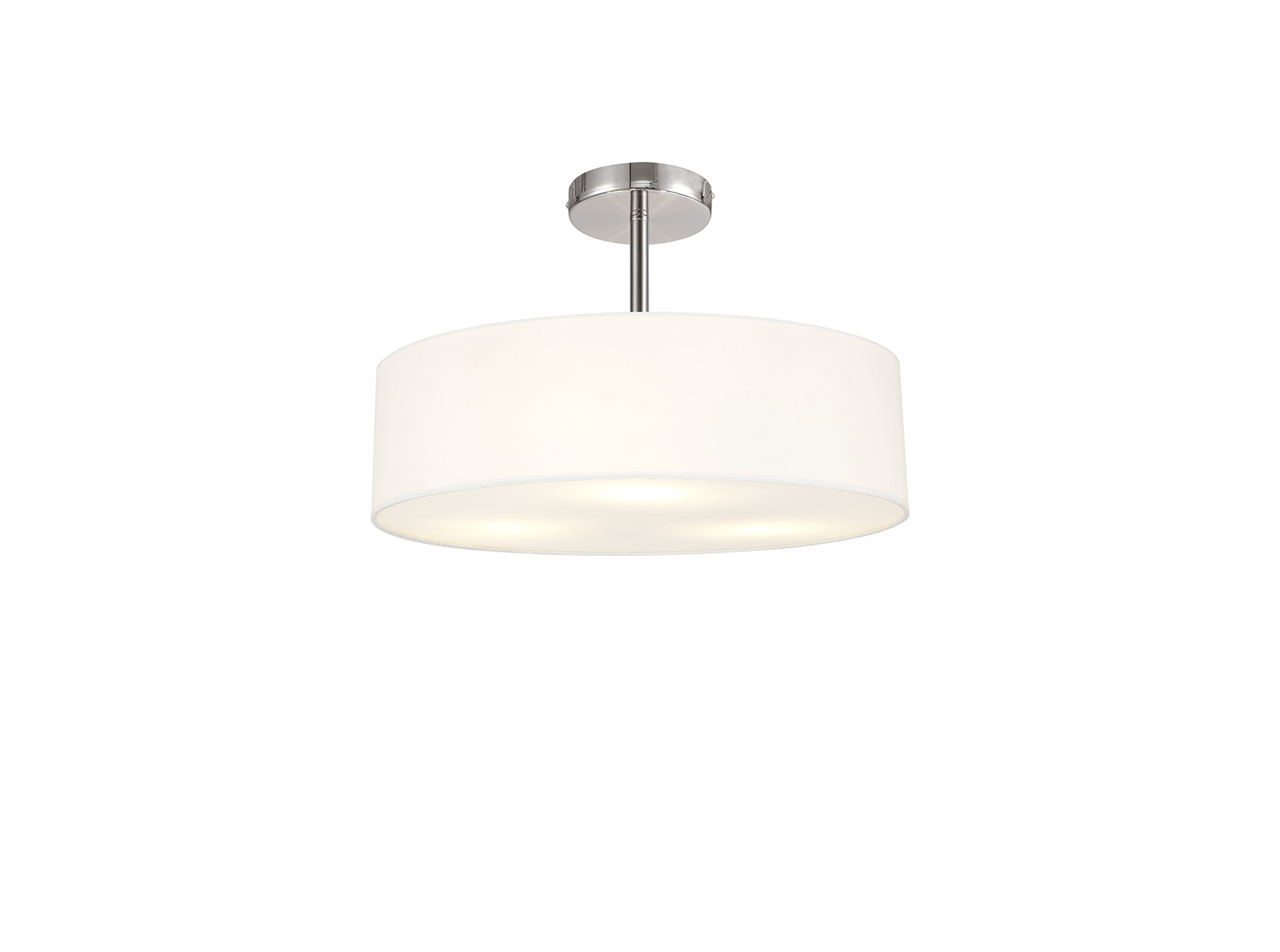 DK0739  Baymont 45cm, Semi Flush 5 Light Polished Chrome, Grey/White